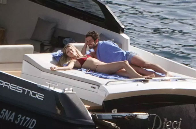 Danielle Knudson was keen to soak up the rays at the Amalfi Coast, but Alexandre Pato wanted to cover up