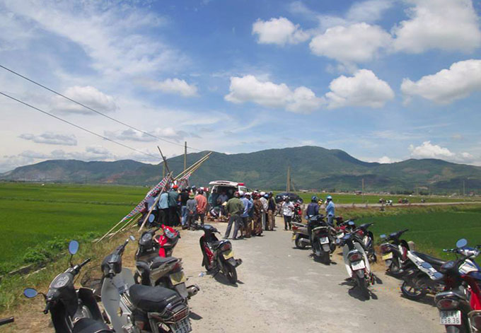 Nơi phát hiện thi thể nạn nhân. Ảnh: H.L