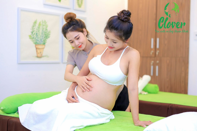 Nhờ dịch vụ chăm sóc bầu, những tháng cuối thai kỳ Nguyệt Ánh không đau nhức như trước.